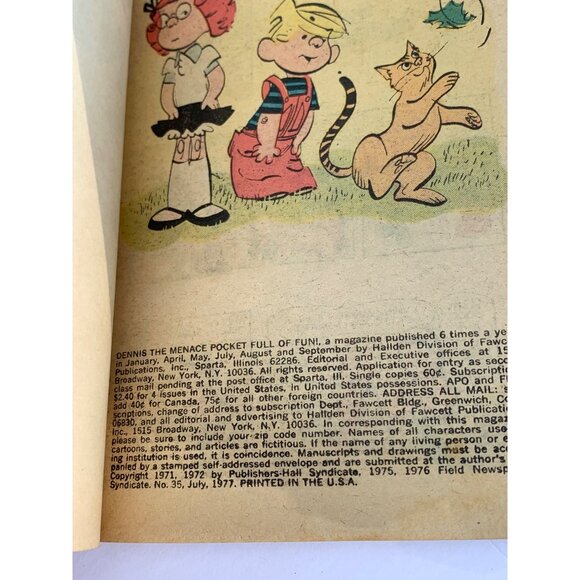 Dennis The Menace Sunday Is Funday No. 35 Comic Book By Hank Ketcham - Picture 2 of 10